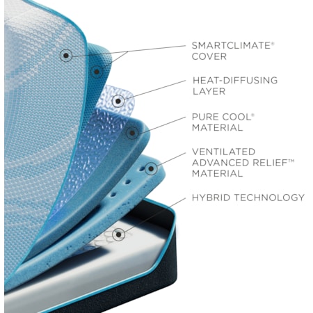 Tempur-ProBreeze® Medium Hybrid King