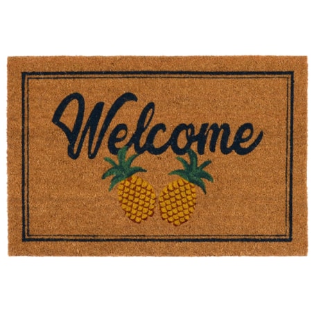 Doormat Two Pineapples Natural 24x36