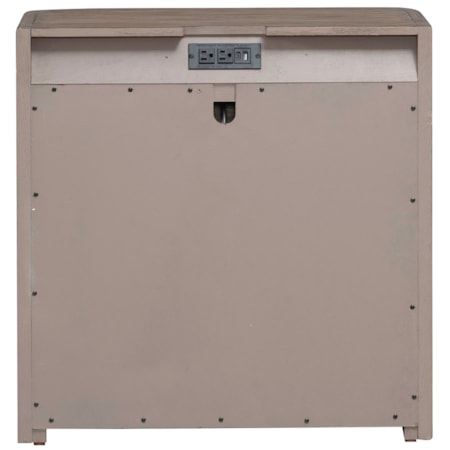 Open Nightstand with Charging Station