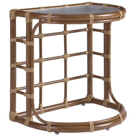 Outdoor Demilune End Table