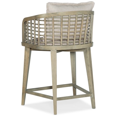 Barrel Back Counter Stool