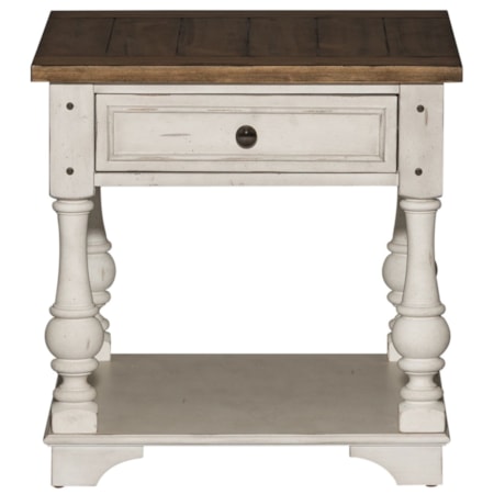 End Table with Bottom Shelf Storage