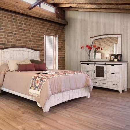 Dresser and Mirror Set