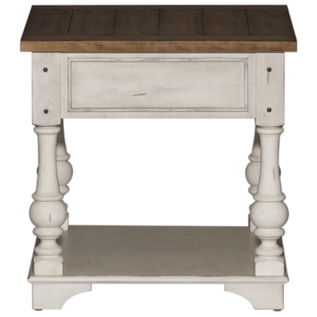 End Table with Bottom Shelf Storage