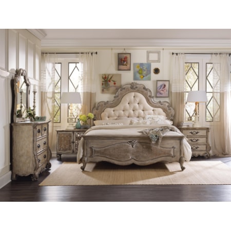 Queen Upholstered Panel Bed