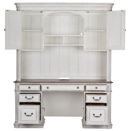 7-Drawer Desk and Hutch