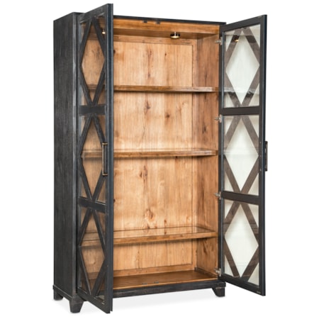 3-Shelf Display Cabinet with Built-In Lights