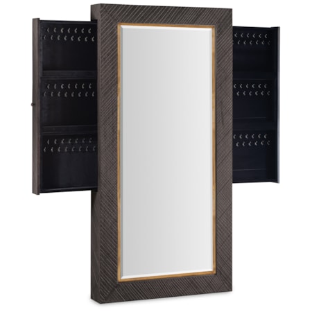 Floor Mirror with Jewelry Storage