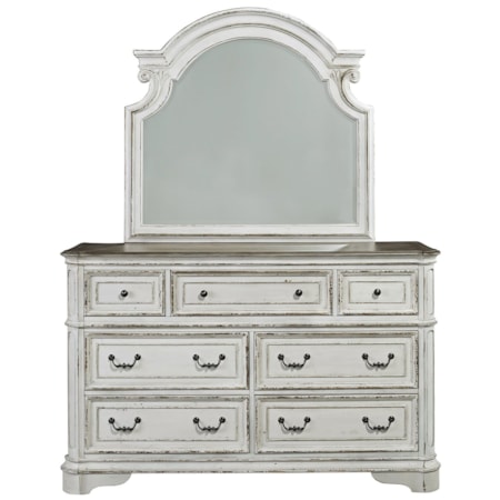 7-Drawer Dresser &amp; Mirror Set