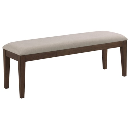 Upholstered Dining Bench, Mocha