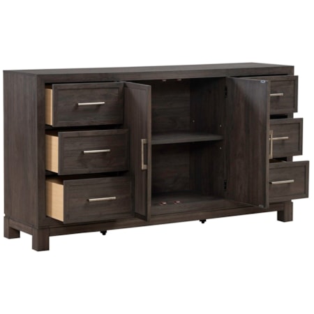6-Drawer Dresser with Doors