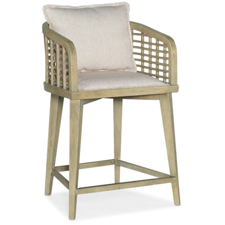 Barrel Back Counter Stool