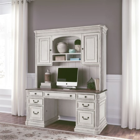 7-Drawer Desk and Hutch