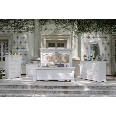 Dresser and Mirror Set