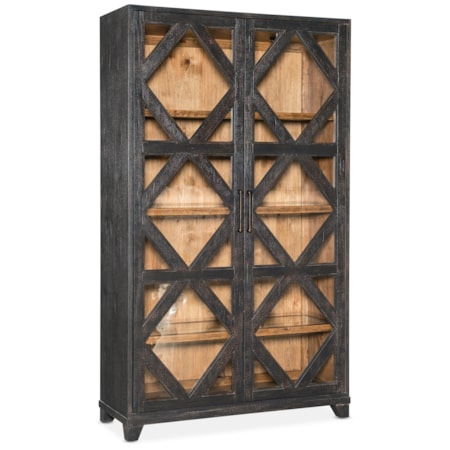 3-Shelf Display Cabinet with Built-In Lights