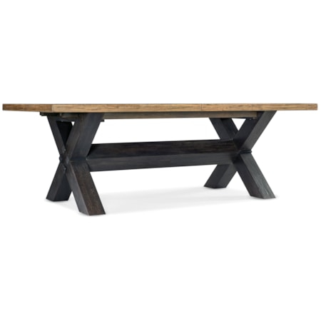 Trestle Dining Table with Table Leaves