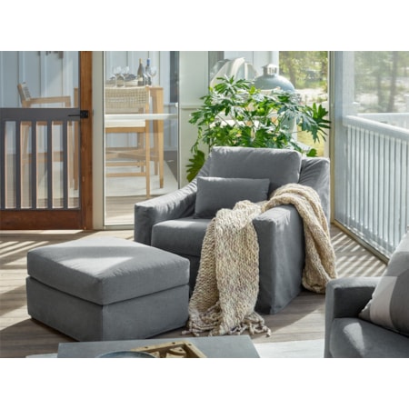 Outdoor Brooke Ottoman