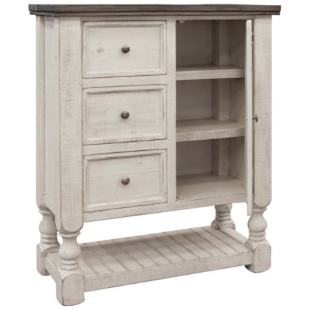 3-Drawer Door Chest