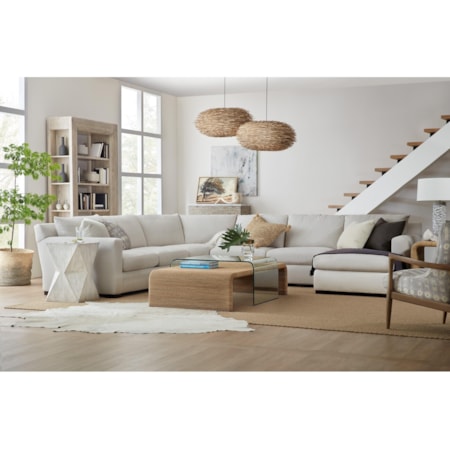 Rope and Glass Cocktail Table