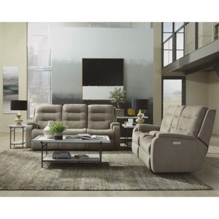 Power Headrest and Lumbar Reclining Sofa