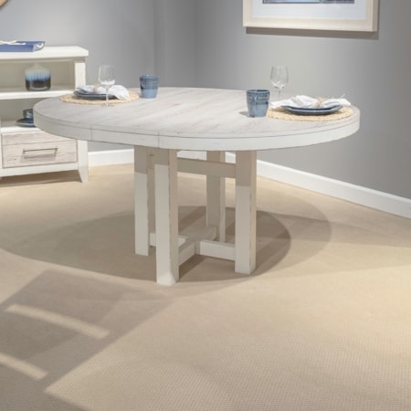 Farmhouse Round Pedestal Table Set