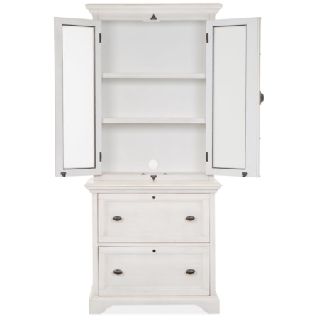 2-Drawer Lateral File Cabinet and Hutch