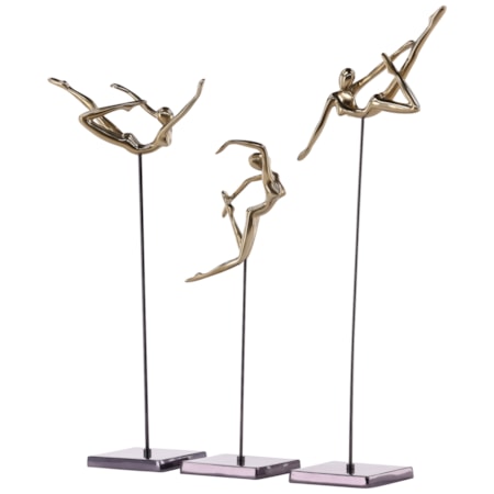 Trio of Ballet Dancer Sculpture