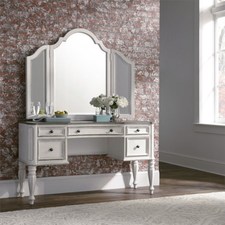 5-Drawer Vanity Desk