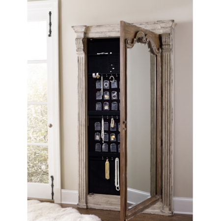 Floor Mirror with Jewelry Armoire Storage