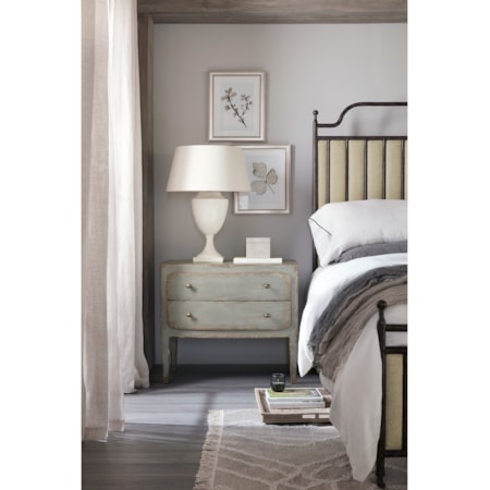 Rustic 2-Drawer Nightstand