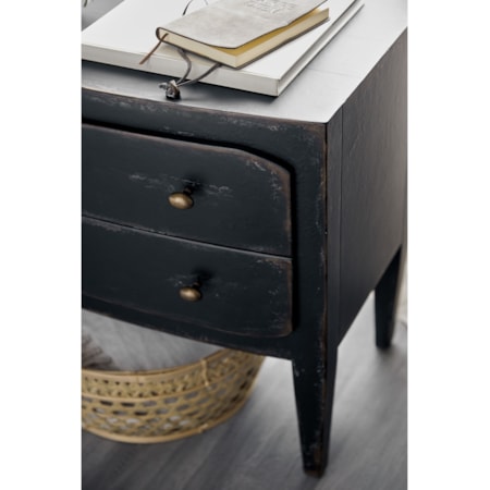 Rustic 2-Drawer Nightstand