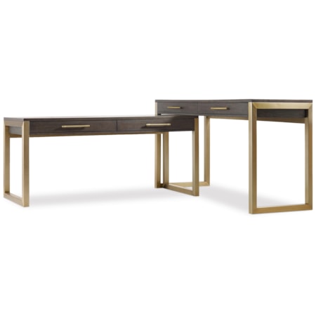 2-Drawer Short Wooden Writing Desk