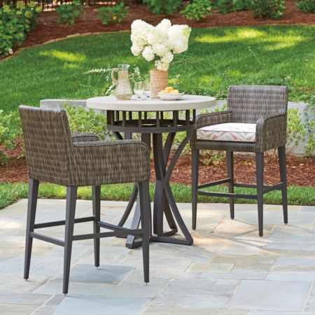 3 Pc Outdoor Pub Dining Set