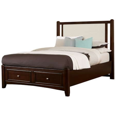 Linen Upholstered Full Bed