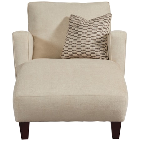 Chaise Lounge with Exposed Wooden Legs