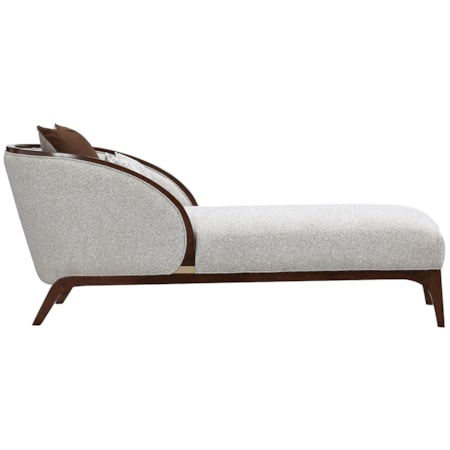 Curved Chaise w/Accent Pillows