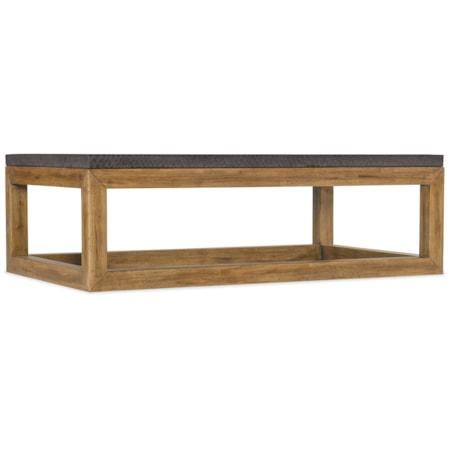Casual Bark-Top Cocktail Table
