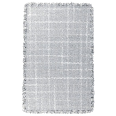 2' x 3' Checkered Wool Rug