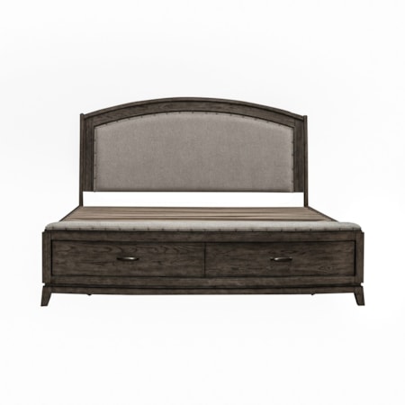Upholstered King Storage Bed