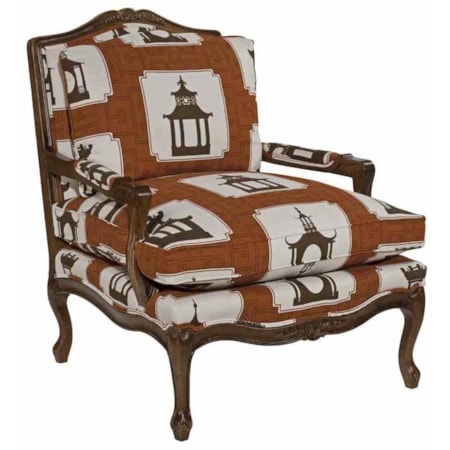 Exposed Wood Accent Chair