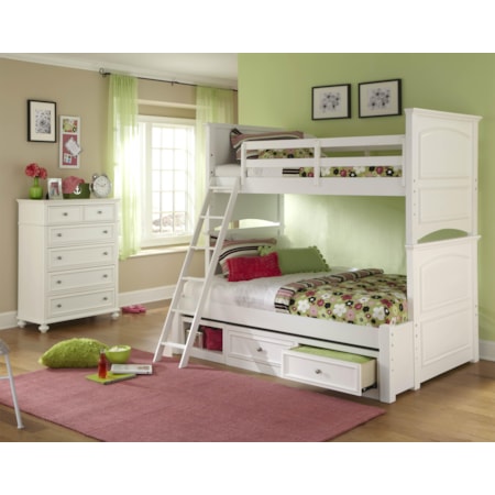 Classic Twin-over-Full Size Storage Bunk Bed