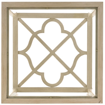 Square End Table with Inset Glass Top