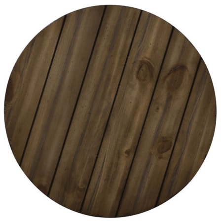 Chair Side Table with Planked Top