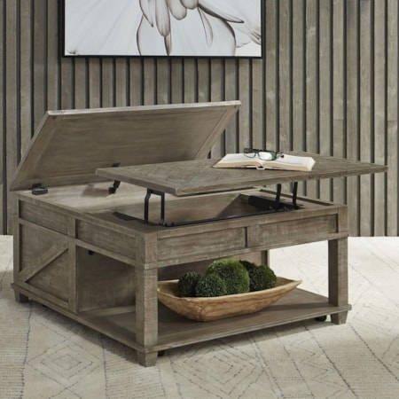 Square Lift Top Cocktail Table