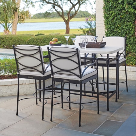 5 Piece Outdoor Hi/Lo Bistro Dining Set