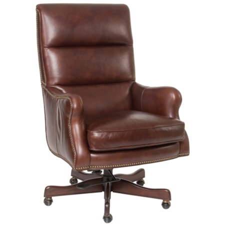 Classic Styled Leather Desk Chair
