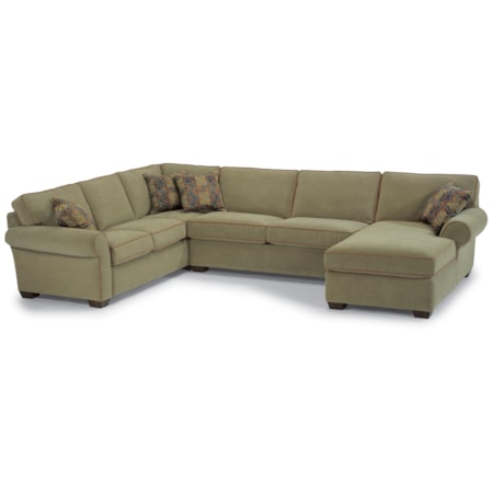 Three Piece Sectional with Chaise