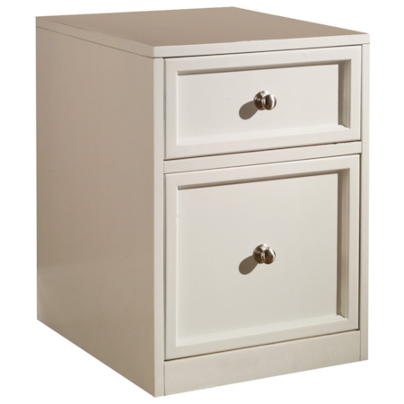 L-Shaped Desk with Credenza and File Cabinet